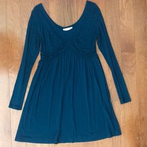 Long-sleeves Jewel-toned Dress